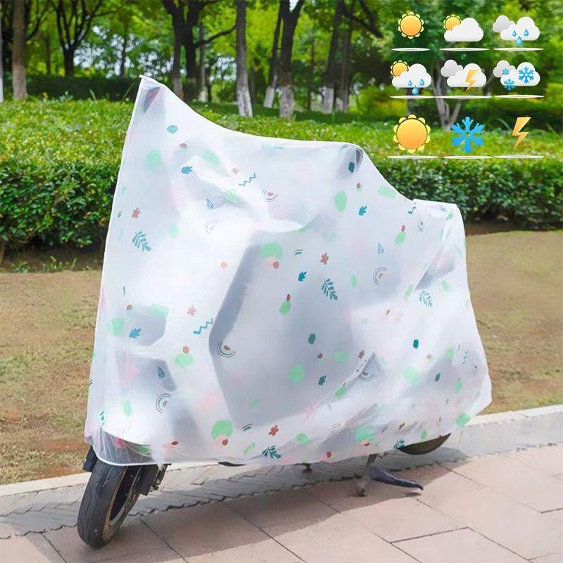 New PE Motorcycle Cover Rain-proof UV Protect Bike Cover Dustproof Electric Vehicle Bike Scooter Covers Outdoor