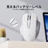 Ulepszona bezprzewodowa mysz Bluetooth z wizualnym wskaźnikiem naładowania, ładowalna, ergonomiczna mysz z regulacją DPI do życia wielourządzeniowego, tryb trójdzielny (BT