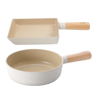 FIKA Induktionsbratpfanne 2St (15cm+18cm) Kein PFOA-Weiß