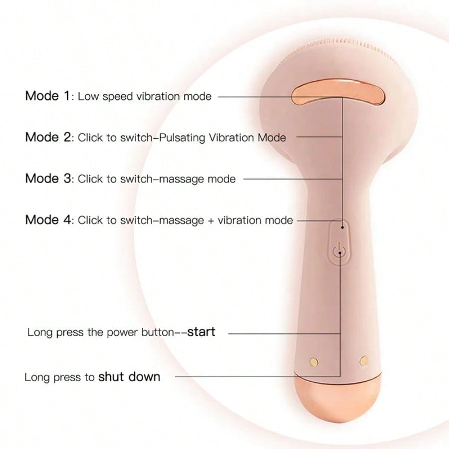 Electric Silicone Brush Facial Brush Skin Massager Wireless Charging Cleansing Waterproof  Vibration Beauty Instrument Care