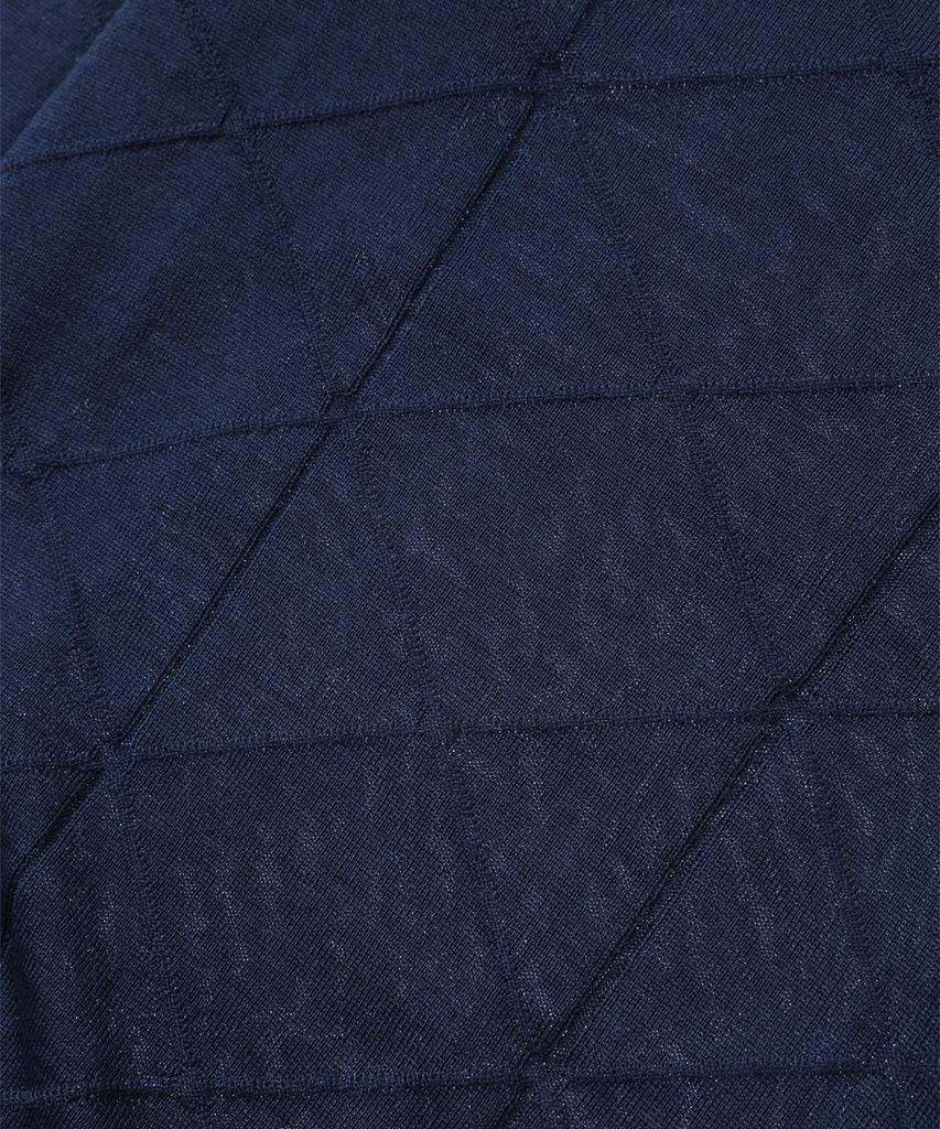 PANICALE Marino Wool Round Knit [Navy]
