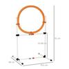 Agility Jump Ring for Dogs, Agility Set for Dogs, Agility Ring 2 in 1 Jump Ring Pole with Carrying Bag Plastic 74.5 x 66 x 91 cm White+Orange