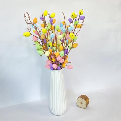 Easter Eggs Tree Branch Plastic Home Decor Easter Decoration Foam DIY Painting Foam Bunny Eggs For Home Decorations For Easter