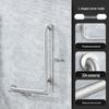 304 Stainless Steel Foldable U-Shaped Anti-Slip Safety Armrest for Elderly Toilet Assistance.