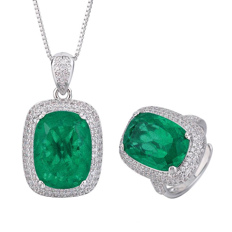 Schmuck Kupferboden Vergoldet Simulationsfarbe Schatz Einfaches Set Weiblich Fett Rechteckig 12 * 16