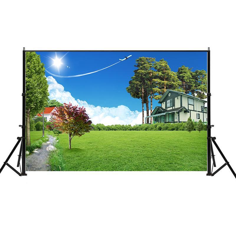 Landscape Backdrop with Blue Sky&White Clouds for Events,Parties,Studio Shoots,Outdoor Celebrations,Live Streaming