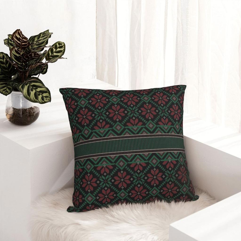Palestinian Tatreez Realistic Embroidery Pillow Cover Cushion Cover Soft Pillow Case Pillowcases For Chair Sofa Home Decoration