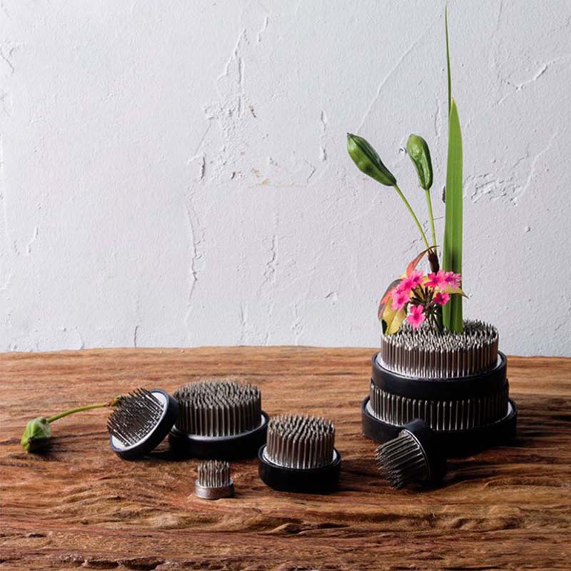 Kenzan Rotund pentru Ikebana, Broscuță de Flori cu Garnitură de Cauciuc, Instrument Fix pentru Aranjamente Florale