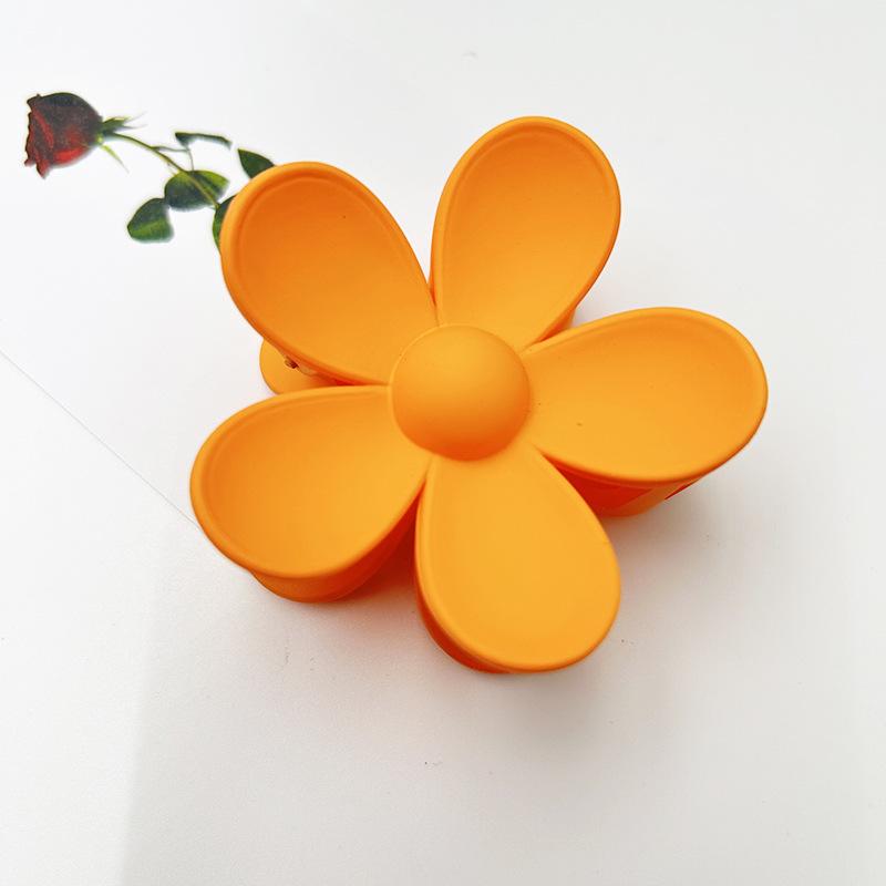 

Большие заколки-крабы с цветком для женщин, модные заколки-крабы для волос для девочек, матовые шпильки, милые головные уборы, заколки, аксессуары для волос