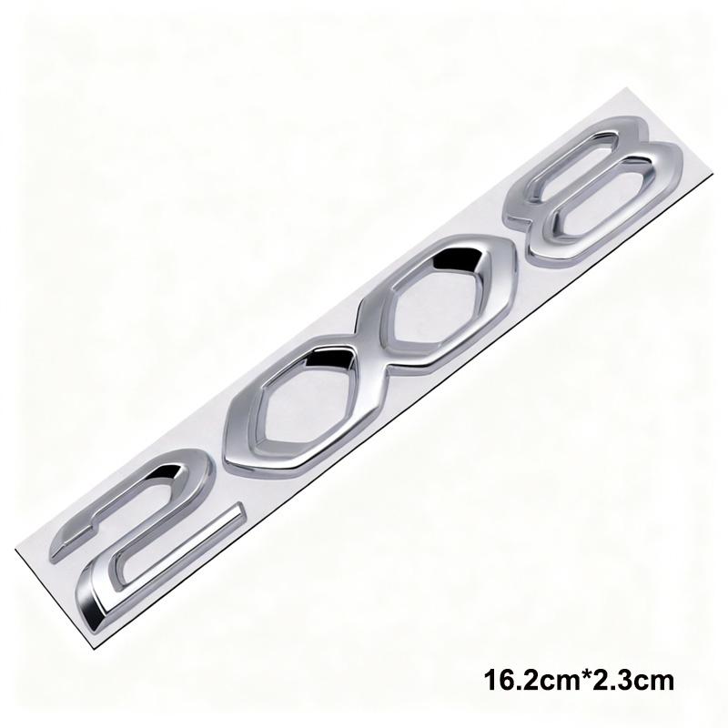 VZQR9 3D Metal Car Trunk Decoration Sticker For Peugeot 2008 3008 5008 Retrofit Upgrade Accessory