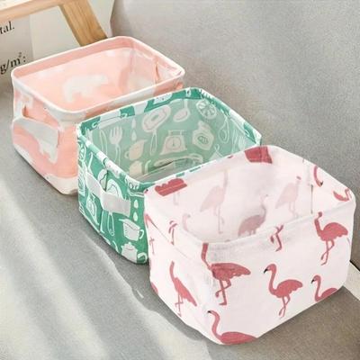 1 stück Baumwolle Leinen Stoff Wasserdicht Desktop Kleinigkeiten Korb Lagerung Box Kosmetik Spielzeug Organizer Unterwäsche Socken Kleidung Storagebag