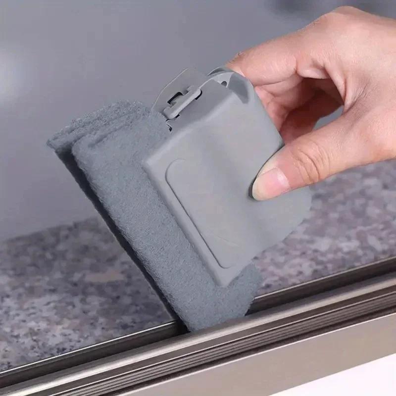 Narzędzie do czyszczenia rowków 2 w 1 Szczotka do czyszczenia rowków ramy okiennej i drzwiowej Narzędzia do czyszczenia prowadnic drzwi przesuwnych Ręczny czyścik do szczelin