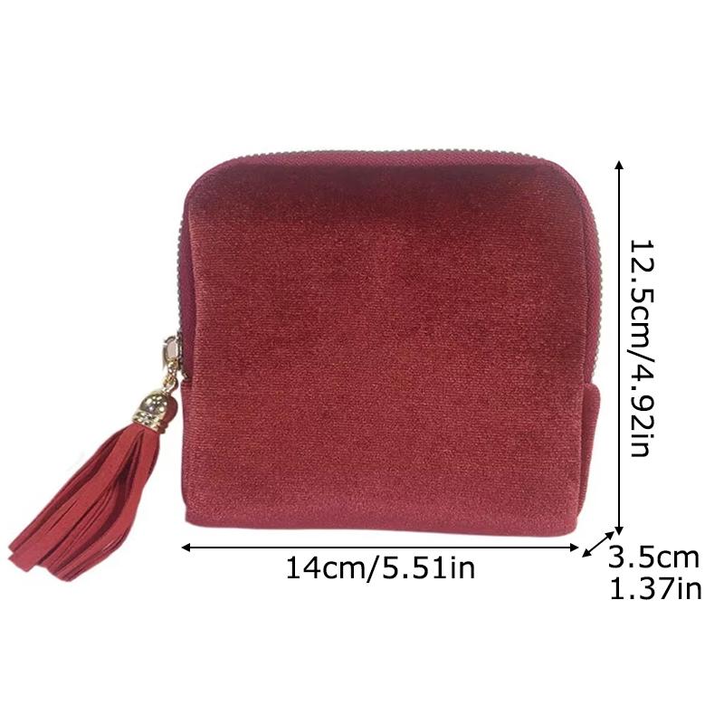 1 portable jewelry multi-layer collection lightweight luxury zipper storage bag with multiple compartments 14 * 12.5 * 3.5cm