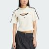 adidas Originals Cali Tee Drop Shoulder Sleeve T Shirt Women's Ivory/BlackJJ3090