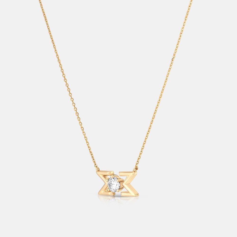 Arte Silver Yellow Necklace A213Sn1121Ypa 42Cm
