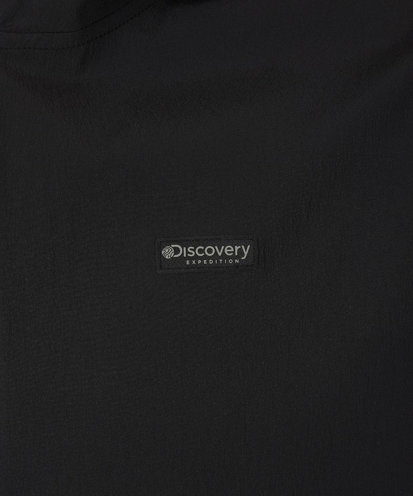 DISCOVERY EXPEDITION Uni Freshvent Lightweight Woven Training Short Sleeve Hooded Anorak (Black)