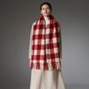 Amazon popular Christmas red plaid scarf foreign trade autumn and winter without hair loss imitation cashmere scarf shawl dual-purpose
