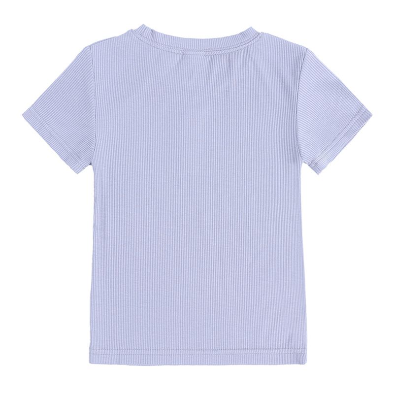 1-13 Years Kids Ribbed Structure T-shirt and Shorts Set Casual Loungewear