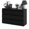 Black Chest of Drawers 100 CM TV Cabinet Sideboard Wardrobe Living Room Furniture