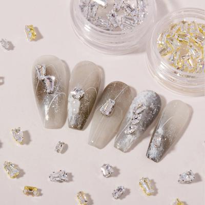 20 sztuk/pudło ozdoby do paznokci brokatowe zdobienia paznokci cyrkonia błyszczące paznokcie Rhinestone ozdoba do biżuterii dla kobiet