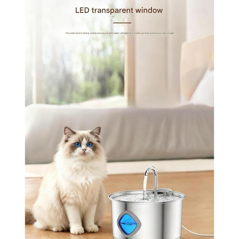 Battery Operated Pet Water Fountains Large Capacity Cats Water Dispenser for Home and Outdoor Activity