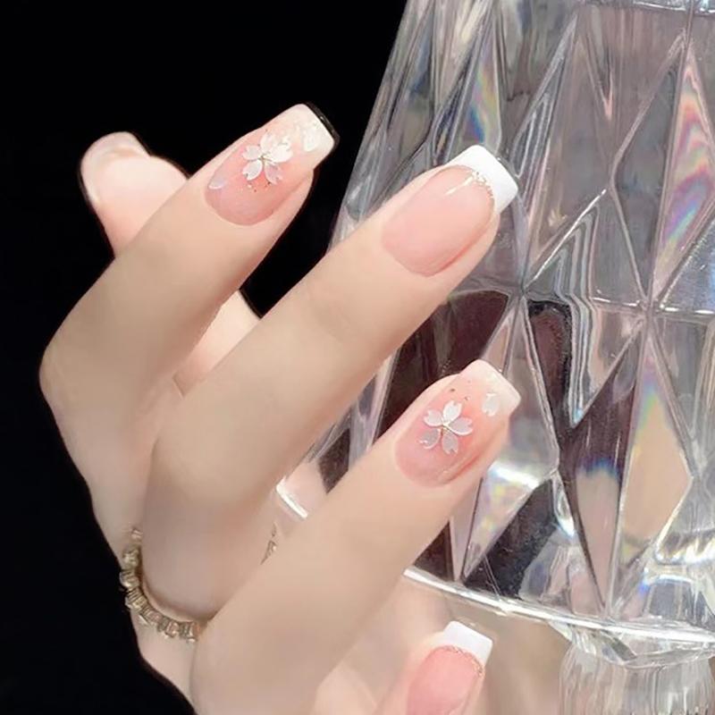 1Jar Cute Sakura Petals Sequins For Nail Colorful Floral Leaves Mixed Nail Art Glitter Beads Nail Art 3D Flakes