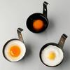 Stainless Steel Egg Steamer with Black Handle - A Fast and Soft Boiled Egg Breakfast Cooking Tool A Small Household Kitchen Tool
