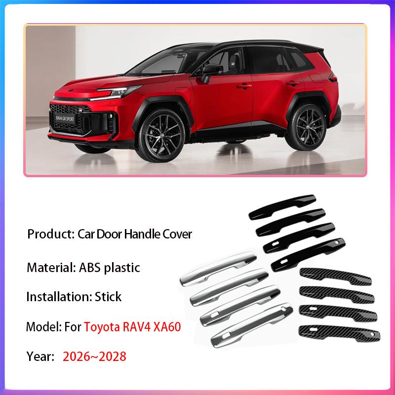 For Toyota RAV4 XA60 2026 2027 2028 Car Door Handle Cover Trim Styling Decoration Exterior Styling Stickers Parts Accessories