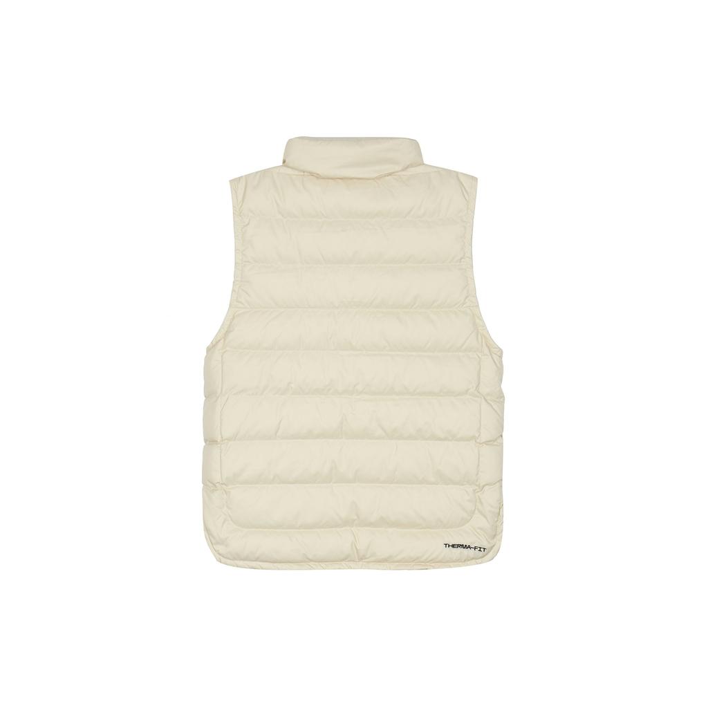 Nike Logo Print Pattern Zipper Warm Stand Collar Down Vest Women Vest White DR1591-206