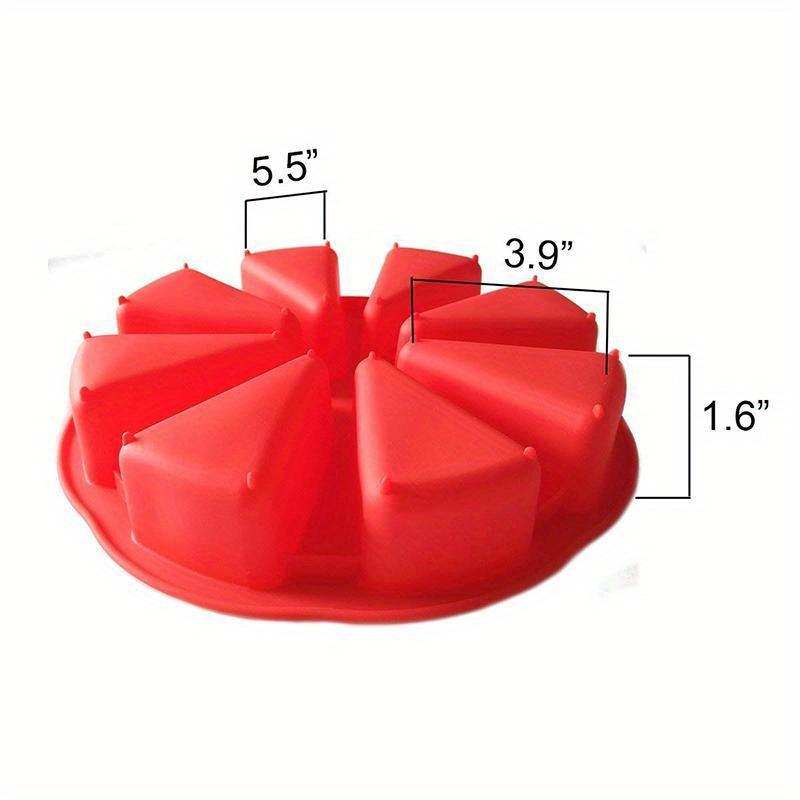 Silicone Cake Mold 8 Grids Shape Striangle Kitchen Pizza Plate Bakeware Non-stick Bread DIY Baking Pastry Cake Molds
