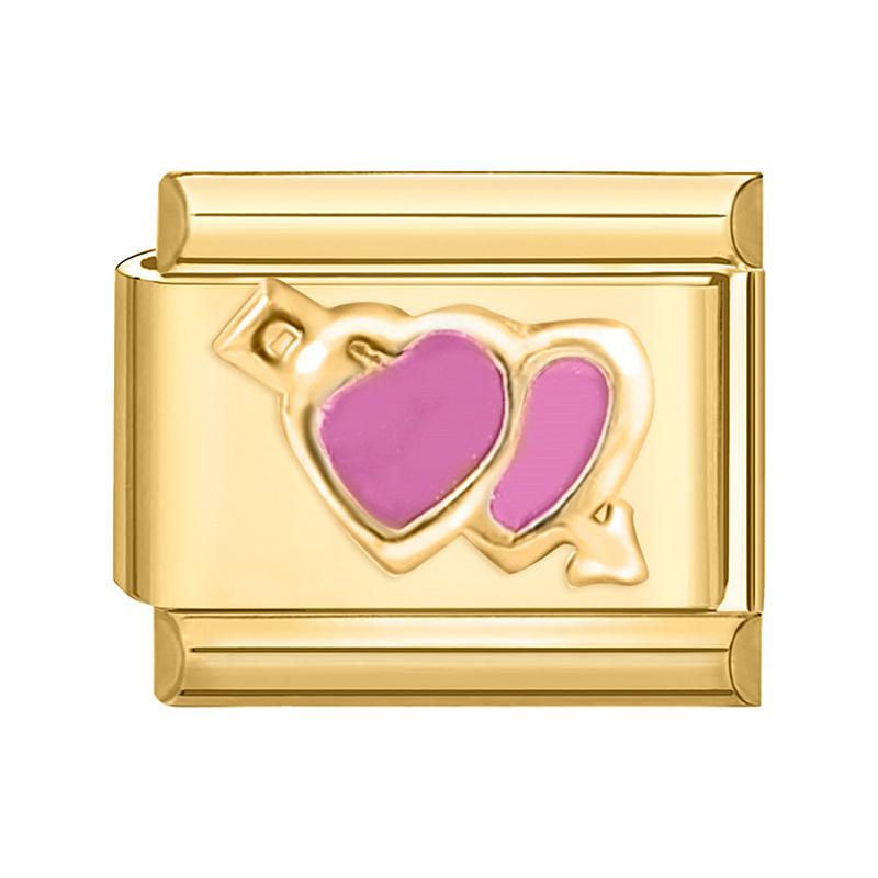 

Cute Cats Heart Planet Whale Flowers Gold Color Italian Charm Links Fit 9mm Stainless Steel Bracelet Women Jewelry DIY Making