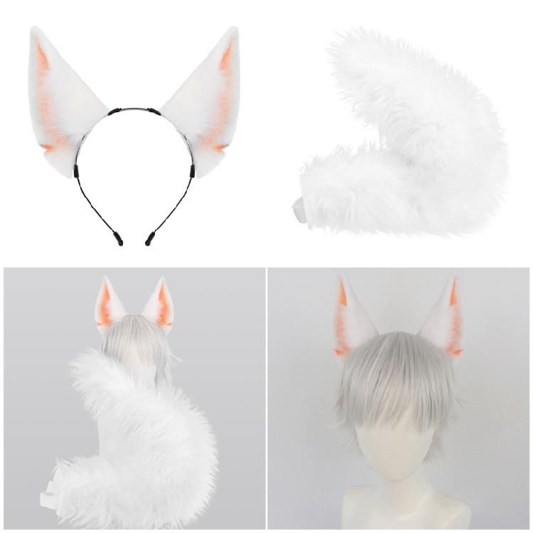 Vlk Kočky Lišky Ocas Kočičí Uši Čelenky Halloweenská Vánoční Večírek Kostým Hračka Dárek pro Ženu Muže Cosplay