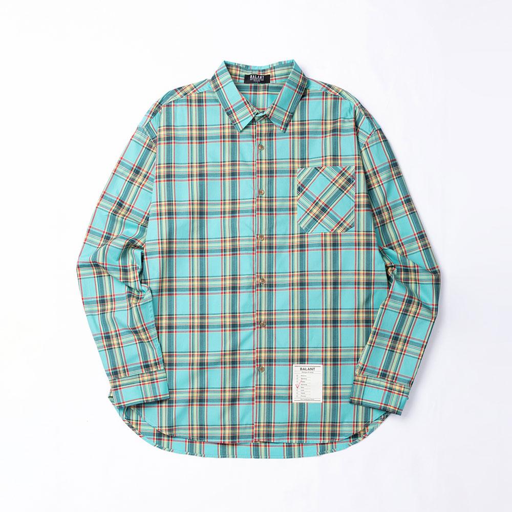 Valant Madras Check District Shirt - Mint Type Green/(One) Free