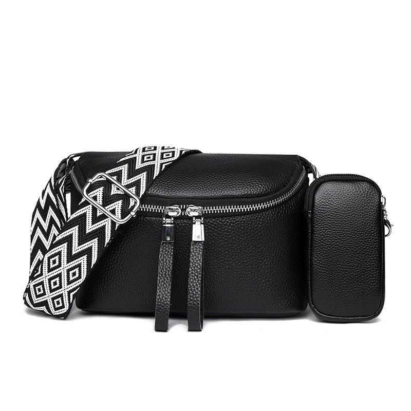 Genuine Leather Women's Bag, Simple Single-shoulder Crossbody Bag, Niche Cowhide Saddle Bag