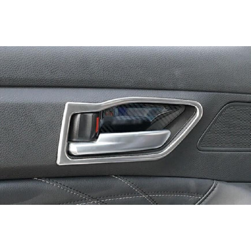 For Toyota Avalon 2019-2022 Silver Steel Inner Door Handle Lock Frame Trim 4pcs