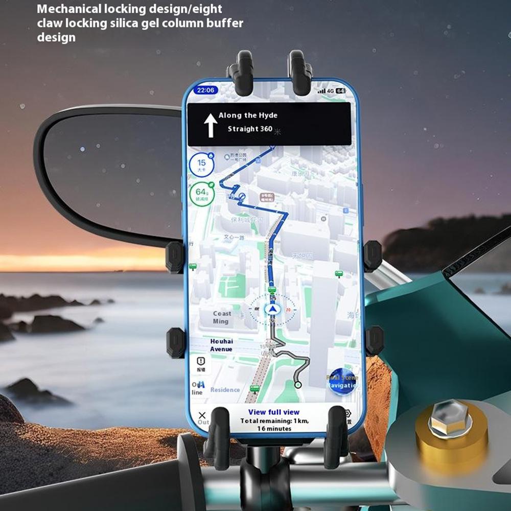 WUPP CS-2072D1 M8 Ball Head Cellphone Holder Anti Theft Motorcycle Phone Mount Bracket