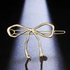 Elegant Bowknot Hairpin with a Twist Stylish Metal Hollow Barrettes Delicate Hair Accessories for Women Hair Decoration