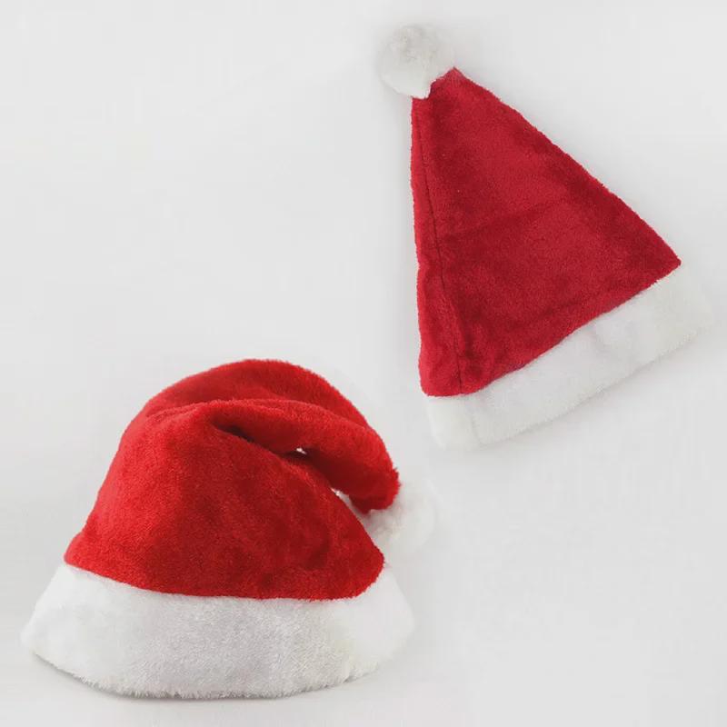 Thick Plush Santa Claus Hat for Adults and Kids - Christmas Gift & Decoration