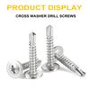 VKKM - M4.2 Self Drilling Screws, 60 Pieces of 410 Stainless Steel, Long Coverage, Platform Selection, Reliable Fastening.