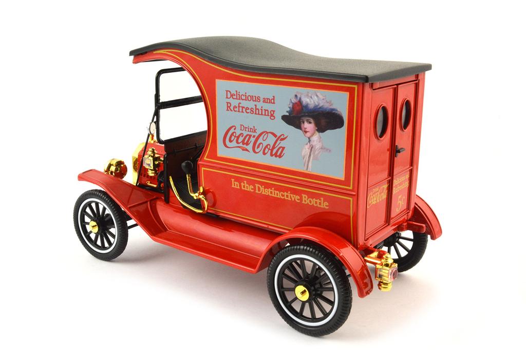 Diecast Mini Car 1915 Ford Model T Cargo Van Drink Delicious Scale Coca-Cola - 1/18