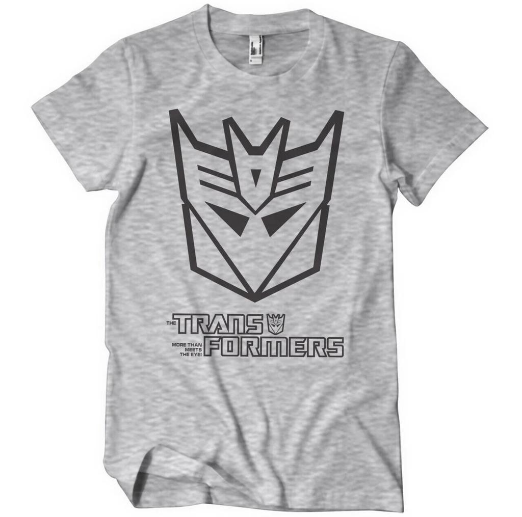 Officially Licensed Transformers Decepticon Monotone Men T-Shirt S-2XL Size