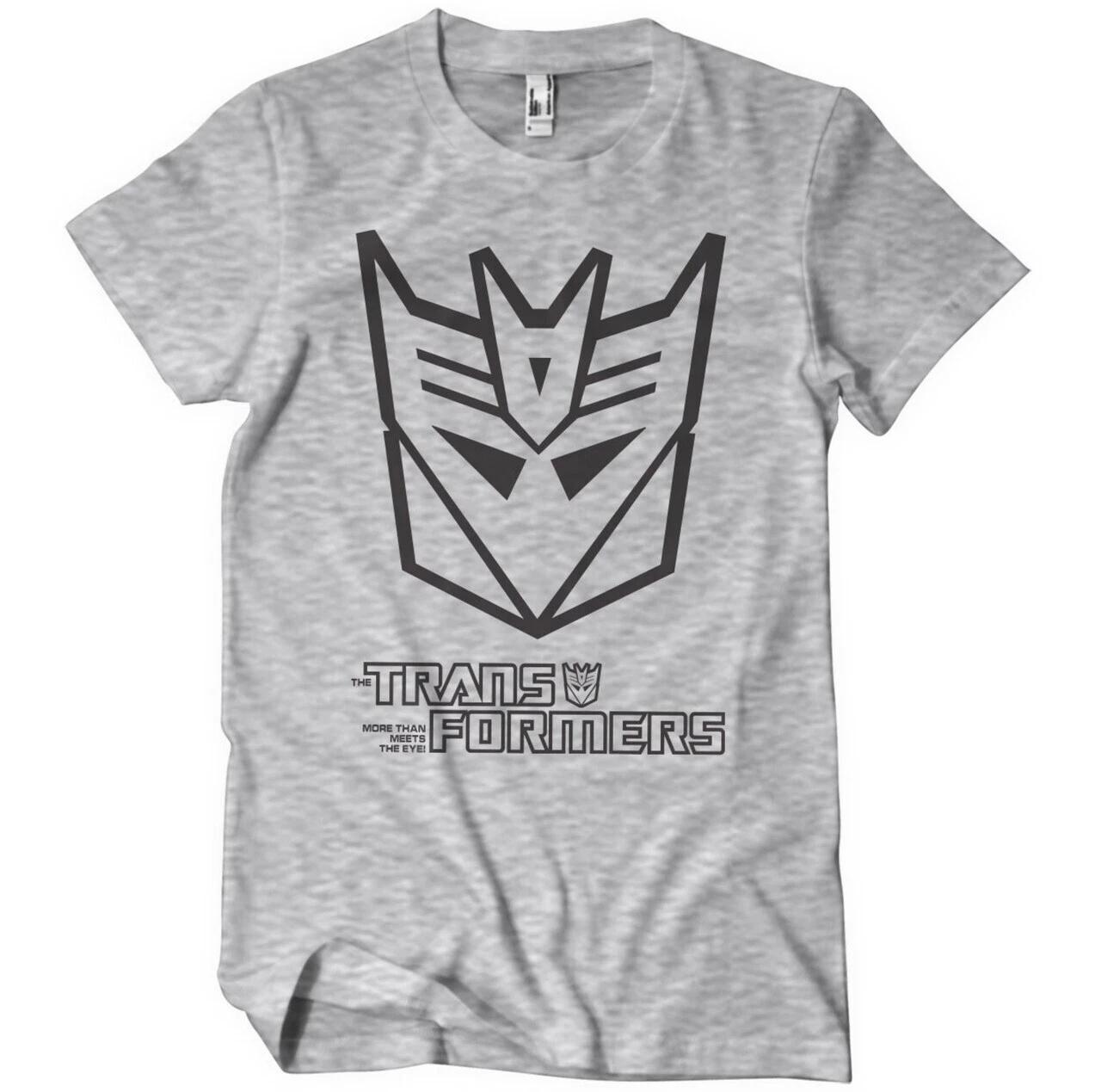 Officially Licensed Transformers Decepticon Monotone Men T-Shirt S-2XL Size S