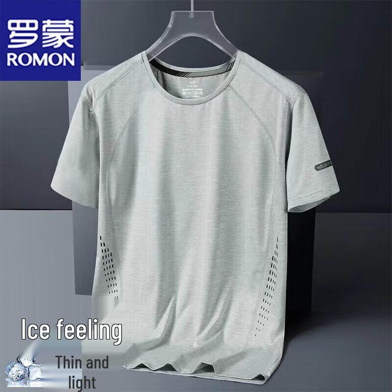 ROMON Men's Summer Quick-Dry Ice Silk Sport T-Shirt