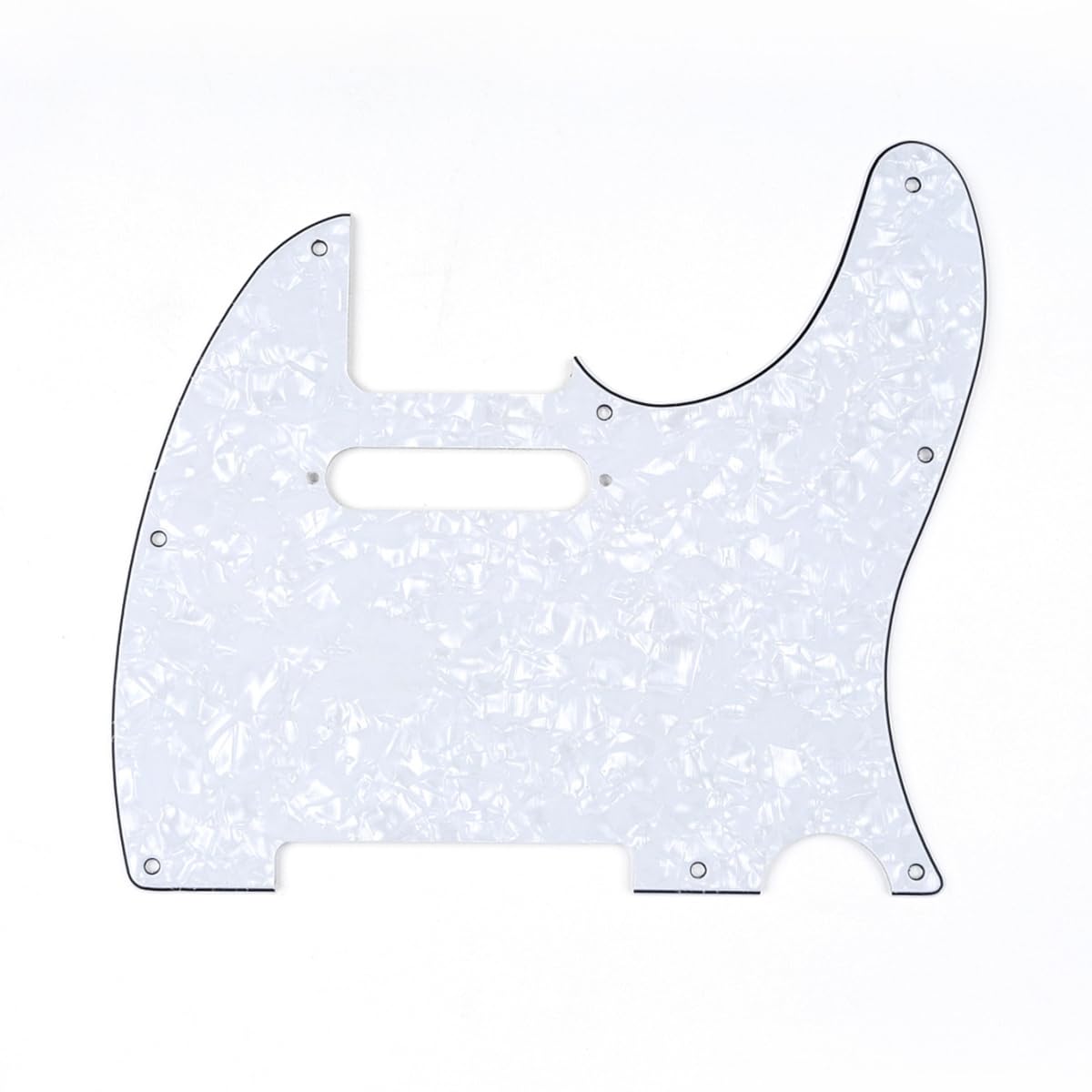 

Musiclily 8-Hole TL Telecaster Pickguard for Fender USAMexico Standard Tele Electric Guitars, White Pearl, 4-Piece Set