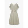 String Band Roll Up Short Sleeve Dress 7124337101