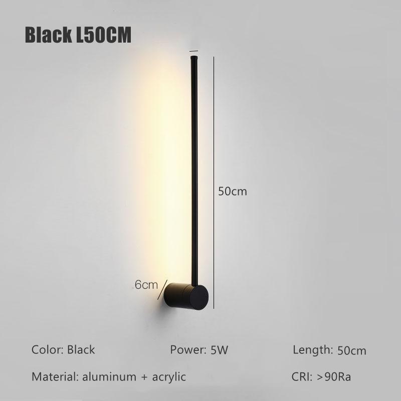 Modern Long Strip LED Wall Lamp Rotatable Living Room Bedroom Simple Linear Light Sofa Background Decor Sconce Lighting Fixture