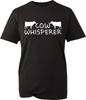 Cow Whisperer Unisex T Shirt Funny Farming Graphic Tee Cotton Black Animal Top