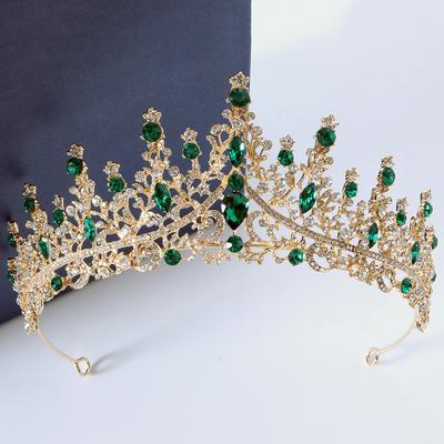 Corona da sposa barocca con strass, fascia per capelli da sposa, copricapo da sposa Tuinga