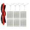 Compatible with Robotic Vacuum Xiaomi E12 E10 B112, Main Brush, Side Brush, Mop Cloth, Filter Replacement Accessories