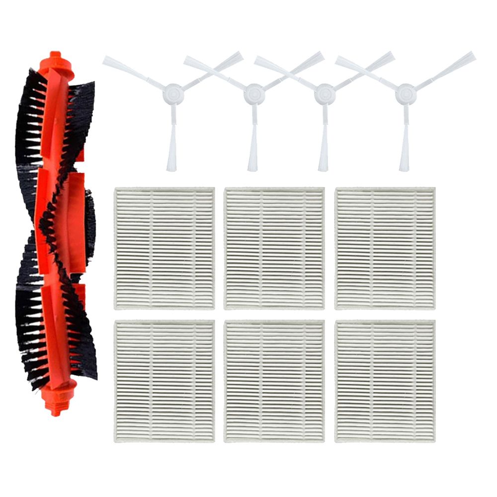 Compatible with Robotic Vacuum Xiaomi E12 E10 B112, Main Brush, Side Brush, Mop Cloth, Filter Replacement Accessories